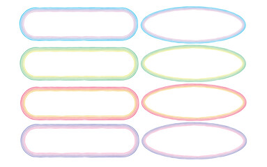 淡いグラデーション風の文字フレームセット