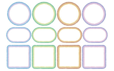 落ち着いたグラデーション風の文字フレームセット