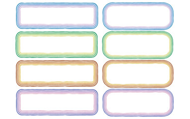 落ち着いたグラデーション風の四角い文字フレームセット
