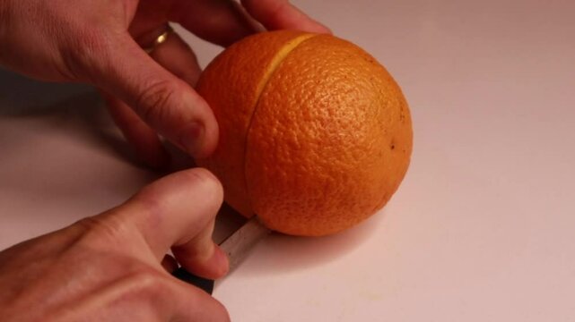 laranja fruta cortada 
