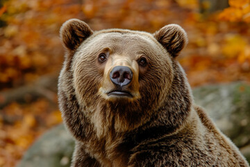 Obraz premium A beautiful wild animal in autumn forest generative AI