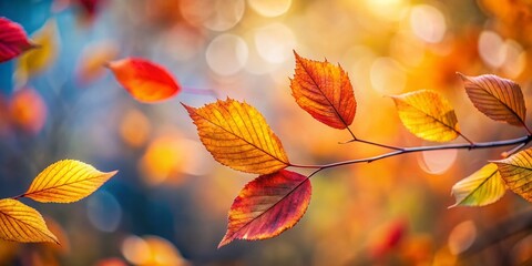 Fototapeta premium Minimalist Autumn Leaves Background with Soft Focus for Nature Photography