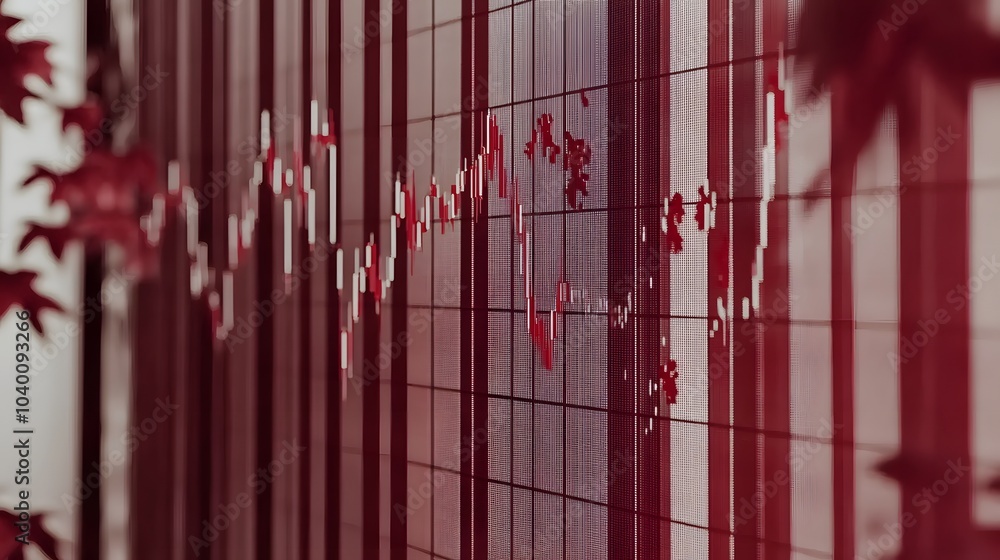 Poster a macro shot of a stock performance chart highlighting a decrease in trading volume at a shareholder