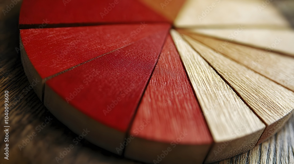 Aufkleber a close-up of a pie chart showing an increase in market share during a quarterly business analysis