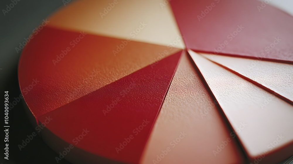 Poster a close-up of a pie chart showing an increase in market share during a quarterly business analysis