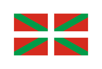 Flag of Basque Country autonomous community, Spain. Ikurrina or Euskadi flag	