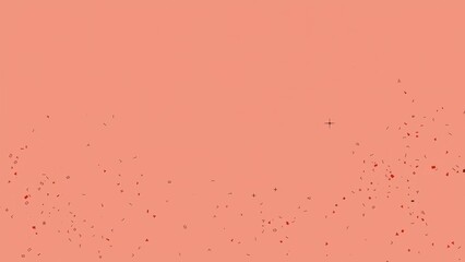 Fototapeta premium Abstract red confetti on a soft pink background.