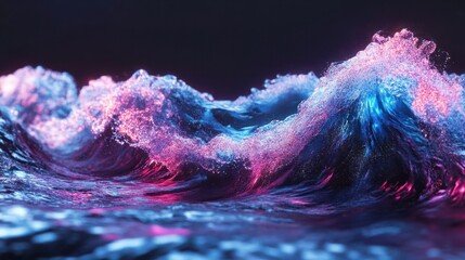 A captivating digital representation of a cyber wave.