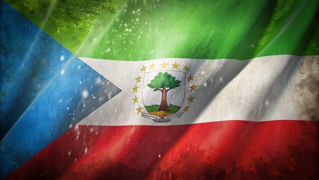 Minimalist Independence Day Background for Equatorial Guinea Celebration