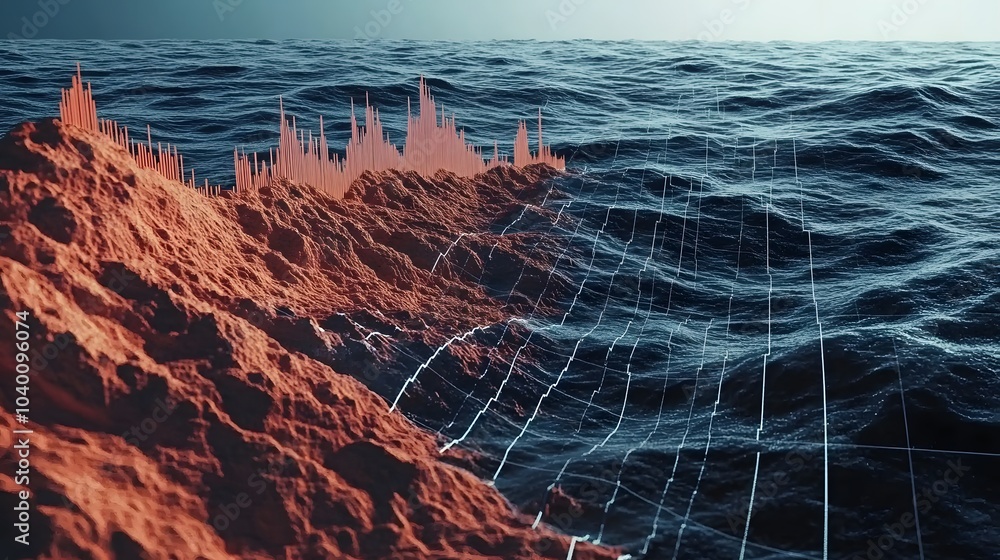 Aufkleber a zoomed-in view of a cryptocurrency performance graph showing an increase in ico investments at a b