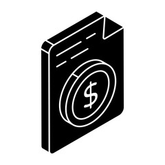 A beautiful design icon of financial paper