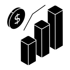 Creative design icon of graph