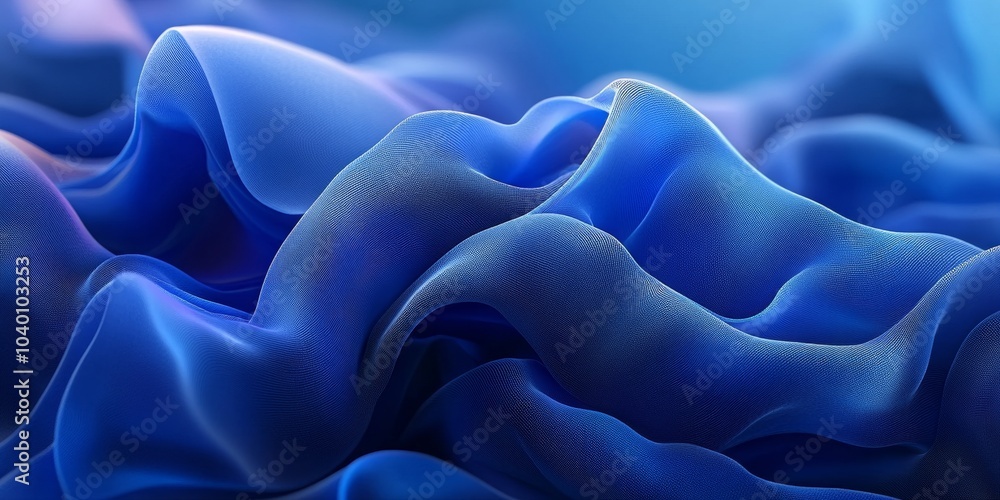 Poster royal blue abstract design for it company, vibrant shapes and patterns embodying innovation and tech