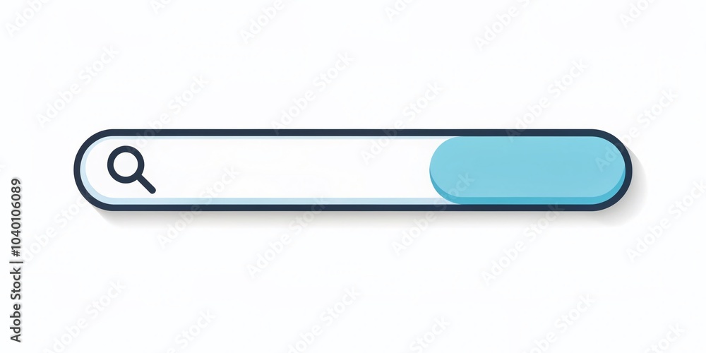 Poster Minimalist Search Bar Design for Web and App Interfaces - Flat Style Illustration
