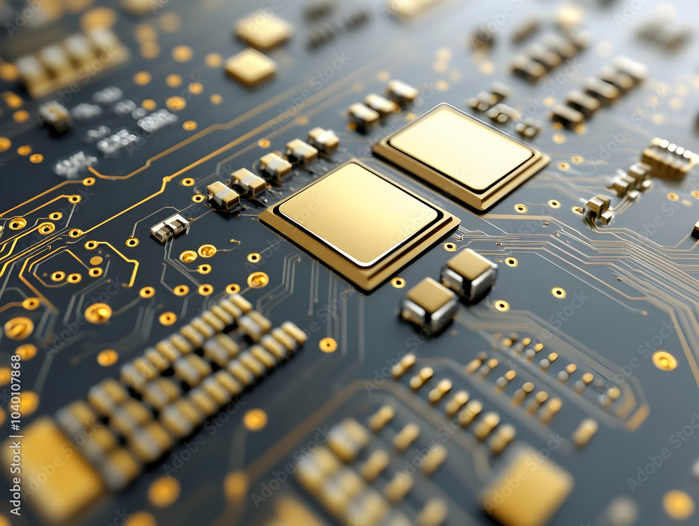 Poster flat close-up credit card chip macro shot digital data stream electronic transactions revenue simple