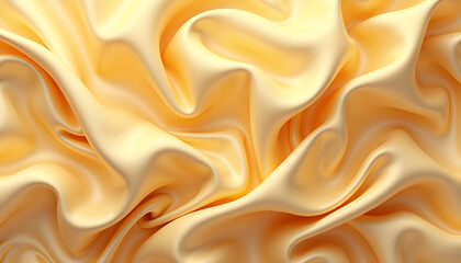 Obraz premium Elegant silk texture in soft yellow tones, featuring smooth waves and a luxurious background, perfect for sophisticated designs, textiles, luxury concepts, classy projects