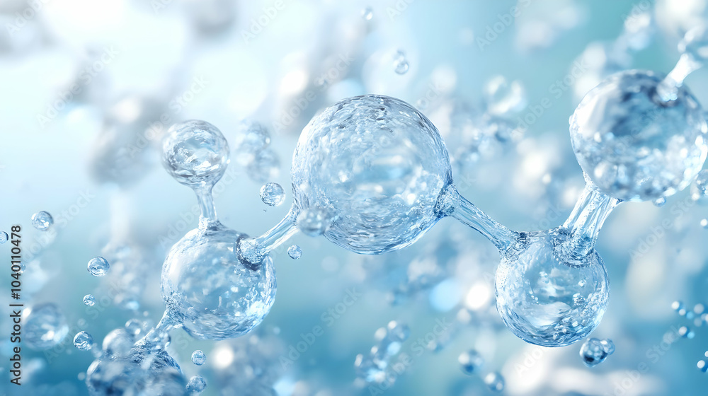 Poster 3d molecular water purification community impact macro shot molecular filter removing contaminants w