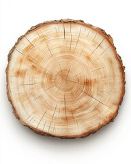Detailed Tree Cross-Section with Numbered Rings