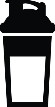 Snaker bottle icon simple vector illustration, protein shake bottle icon