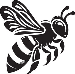 Bee silhouette vector