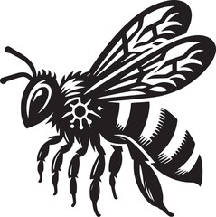 Fototapeta premium Bee silhouette vector
