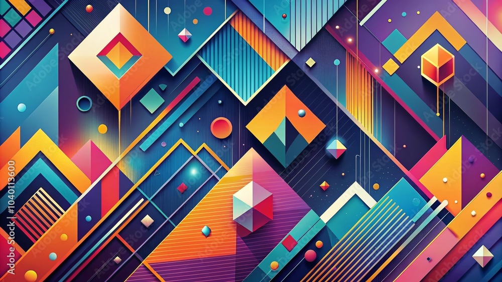 Poster modern abstract background with geometric shapes for energy and dynamic design