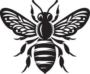 Bee silhouette vector