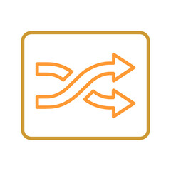 Shuffle Tracks Button Vector Icon