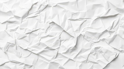 Obraz premium Crumpled White Paper Texture for Backgrounds