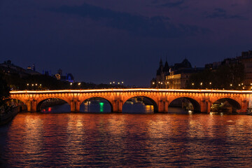 Paris Bridge at night
