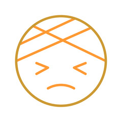 Face with Head-Bandage Vector Icon