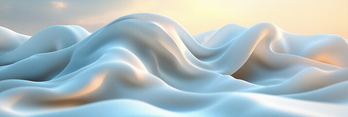 Obraz premium White abstract wave flow wavy design.