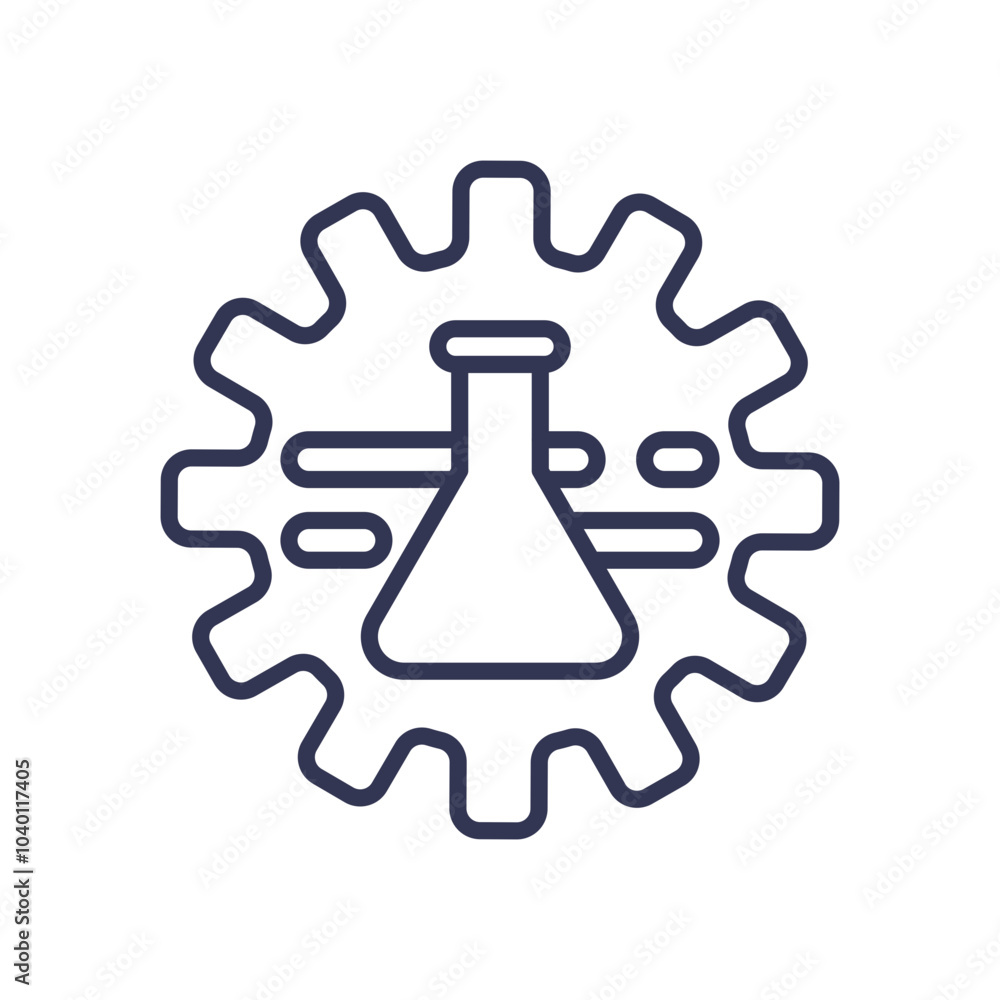 Poster gear and flask symbolize innovation in software libraries and frameworks.