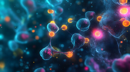 Obraz premium Diagram Illustrating Antioxidants Interacting with Proteins to Prevent Oxidative Stress in Biological Systems