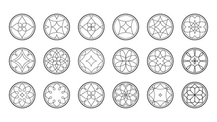 Minimalist Line Circular Logos