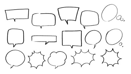 Fototapeta premium Pop Art Scribble Speech Bubbles