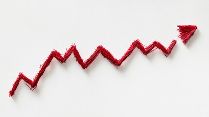 red arrow graph, in the white background