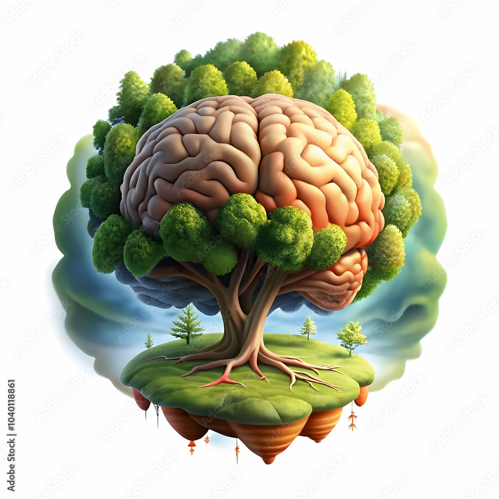 Aufkleber plain red background abstract ai brain design concept for business intelligence, attention-grabbing 