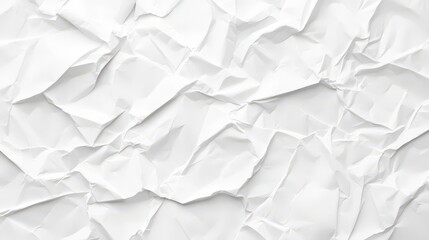 Fototapeta premium Crumpled White Paper Background Texture