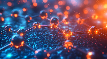 Fototapeta premium Protein Structures with Antioxidant Molecules Preventing Cellular Damage in a Scientific Illustration