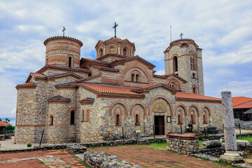 Church of St. John at Kaneo in Ohrid Macedonia showcasing splendid architecture and serene...