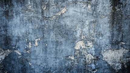 Obraz premium Textured Blue Wall with Peeling Paint
