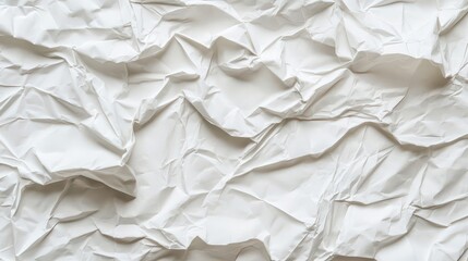 Obraz premium Textured White Crumpled Paper Background