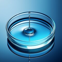 droplet of liquid in a petri dish