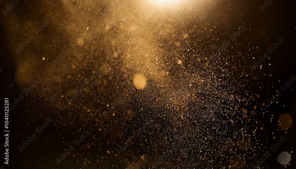 Sticker falling of abstract dust particles on light as texture or background overlay