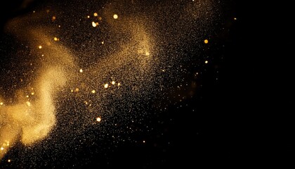Fototapeta premium gold dust texture on black background