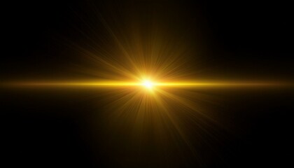 gold warm color bright lens flare rays light flashes leak movement for transitions on black background movie titles and overlaying