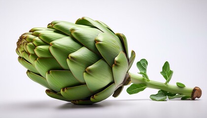 Obraz premium green artichoke on white background