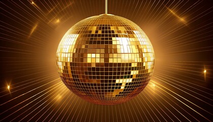 Obraz premium image of a shiny gold disco ball