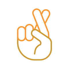 Crossed Fingers Vector Icon